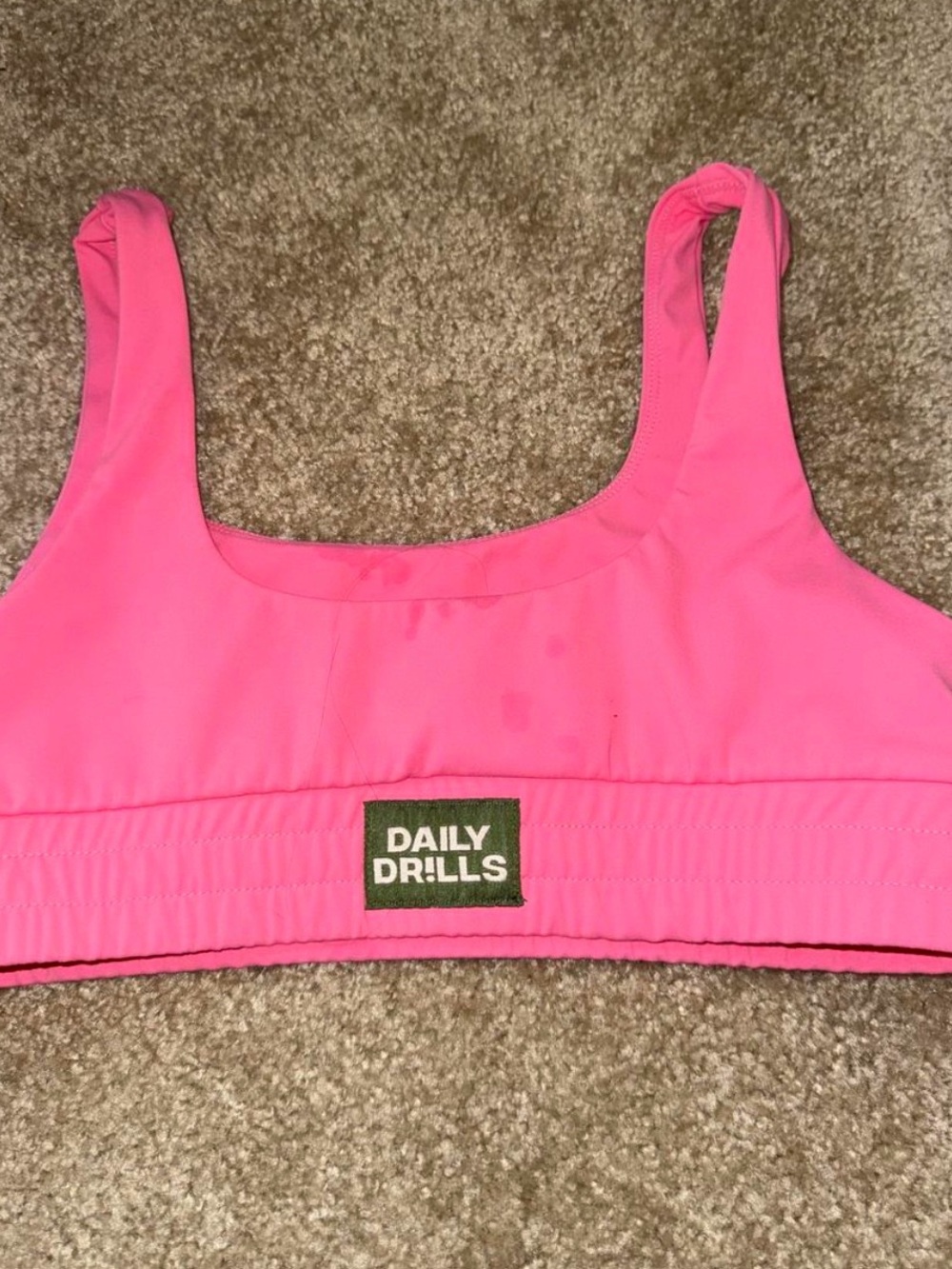 Daily Drills Girls' Hot Pink Bra Top